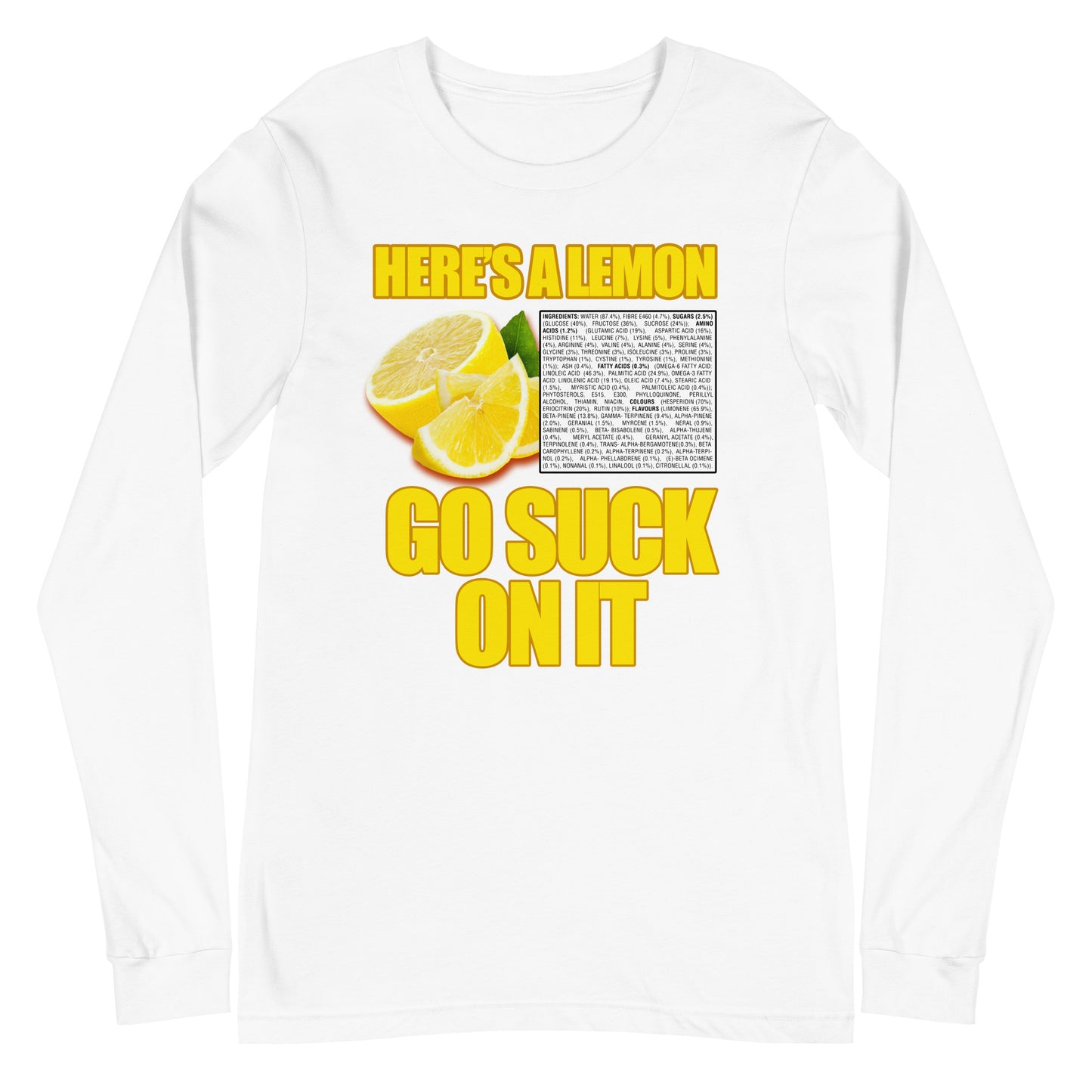 Suck A Lemon Unisex Long Sleeve Tee