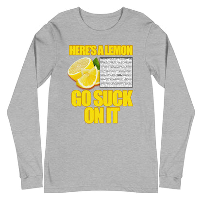 Suck A Lemon Unisex Long Sleeve Tee