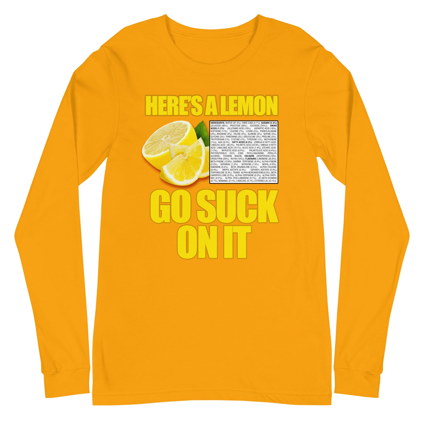 Suck A Lemon Unisex Long Sleeve Tee