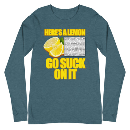 Suck A Lemon Unisex Long Sleeve Tee