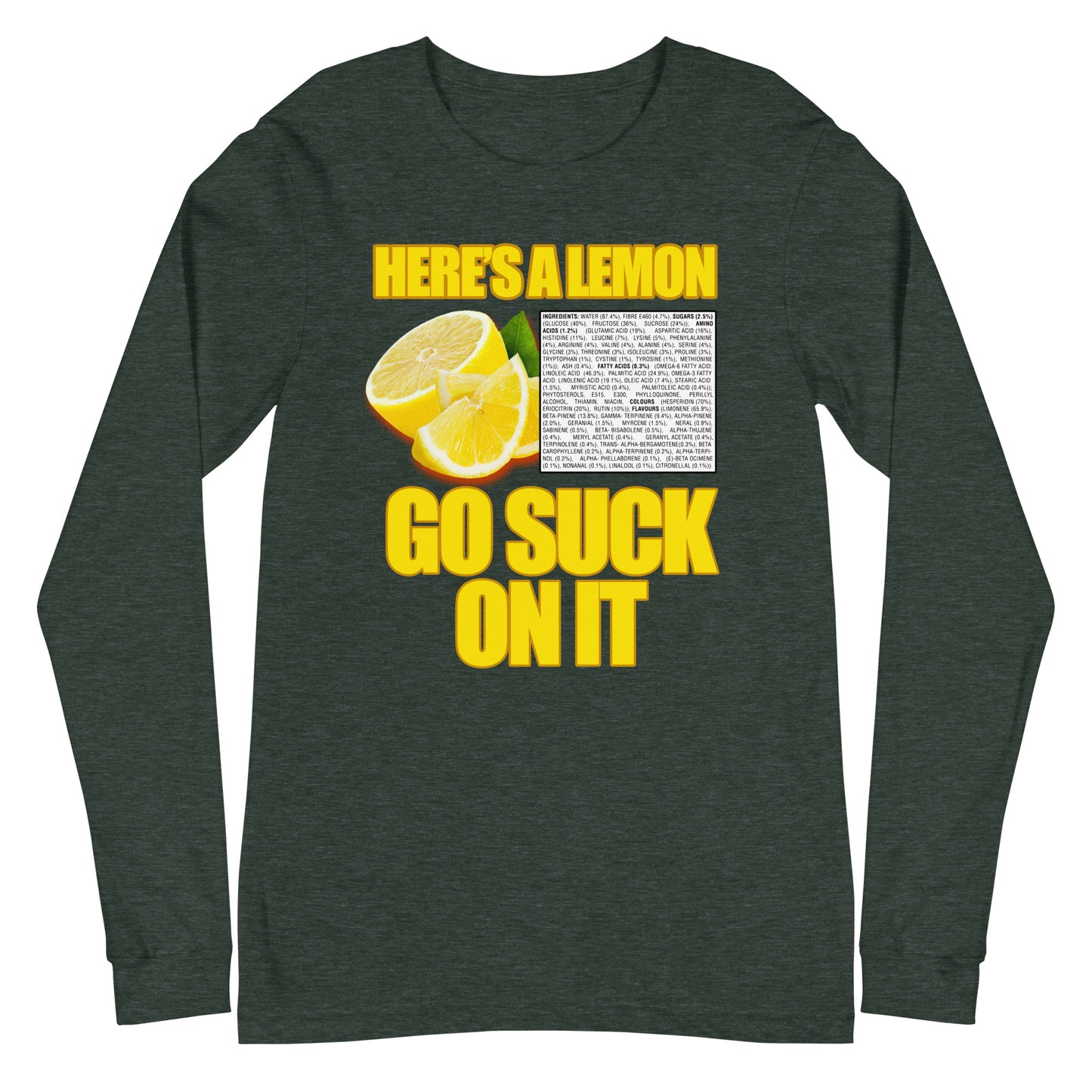Suck A Lemon Unisex Long Sleeve Tee