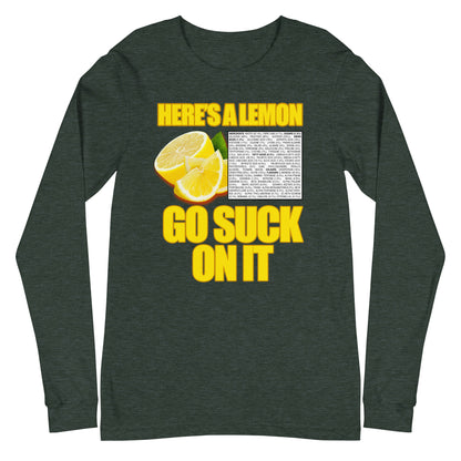 Suck A Lemon Unisex Long Sleeve Tee