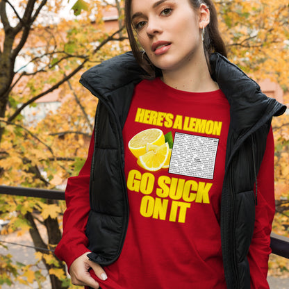 Suck A Lemon Unisex Long Sleeve Tee