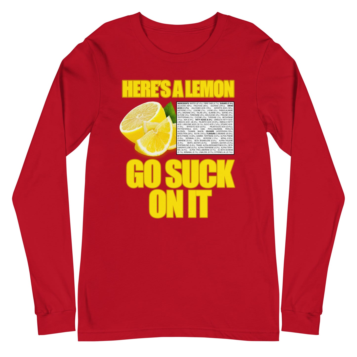Suck A Lemon Unisex Long Sleeve Tee