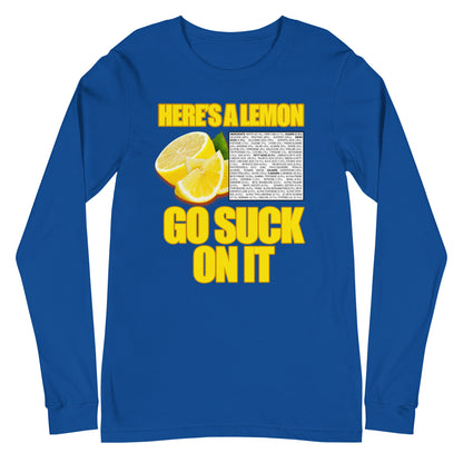 Suck A Lemon Unisex Long Sleeve Tee