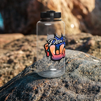 Don't Be Your Worst Graffiti Wide mouth plastic water bottle